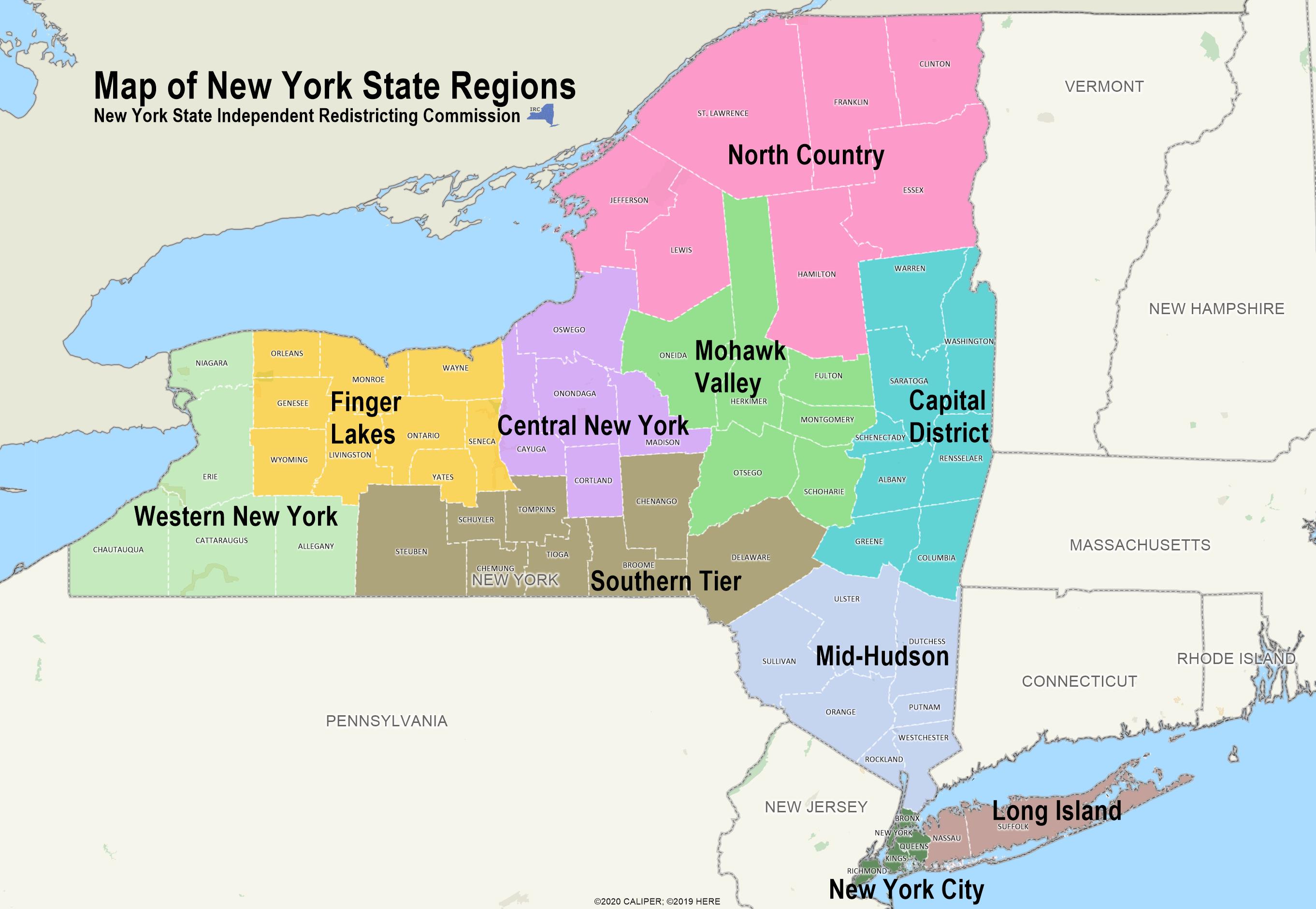 Regional Map of New York State